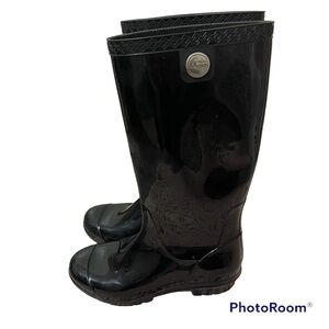 Ugg Ladies Rain Boots Size 6 Black